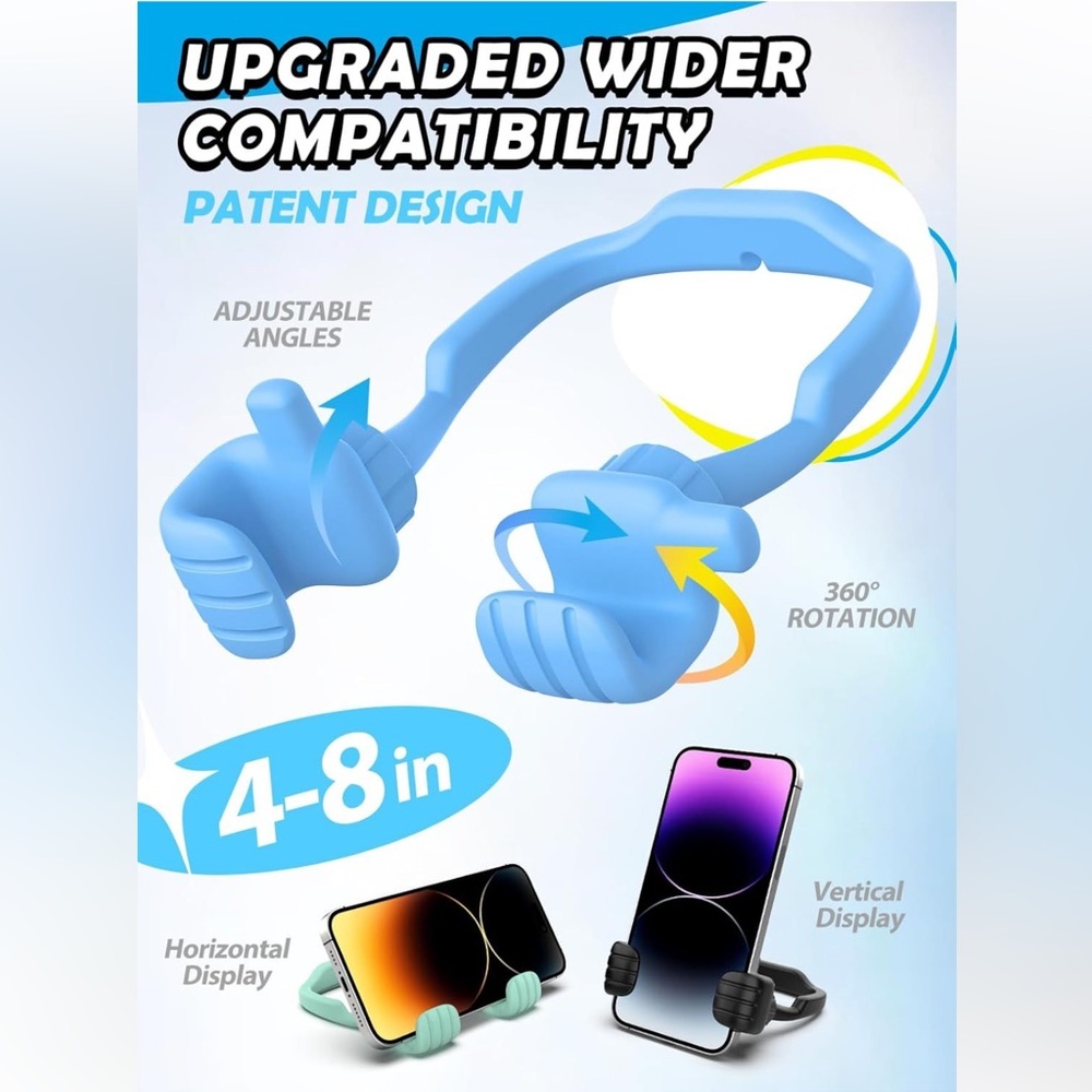 Thumbs Up Phone Stand 3 Pack | Cute Adjustable Holder NEW - Picture 3 of 8